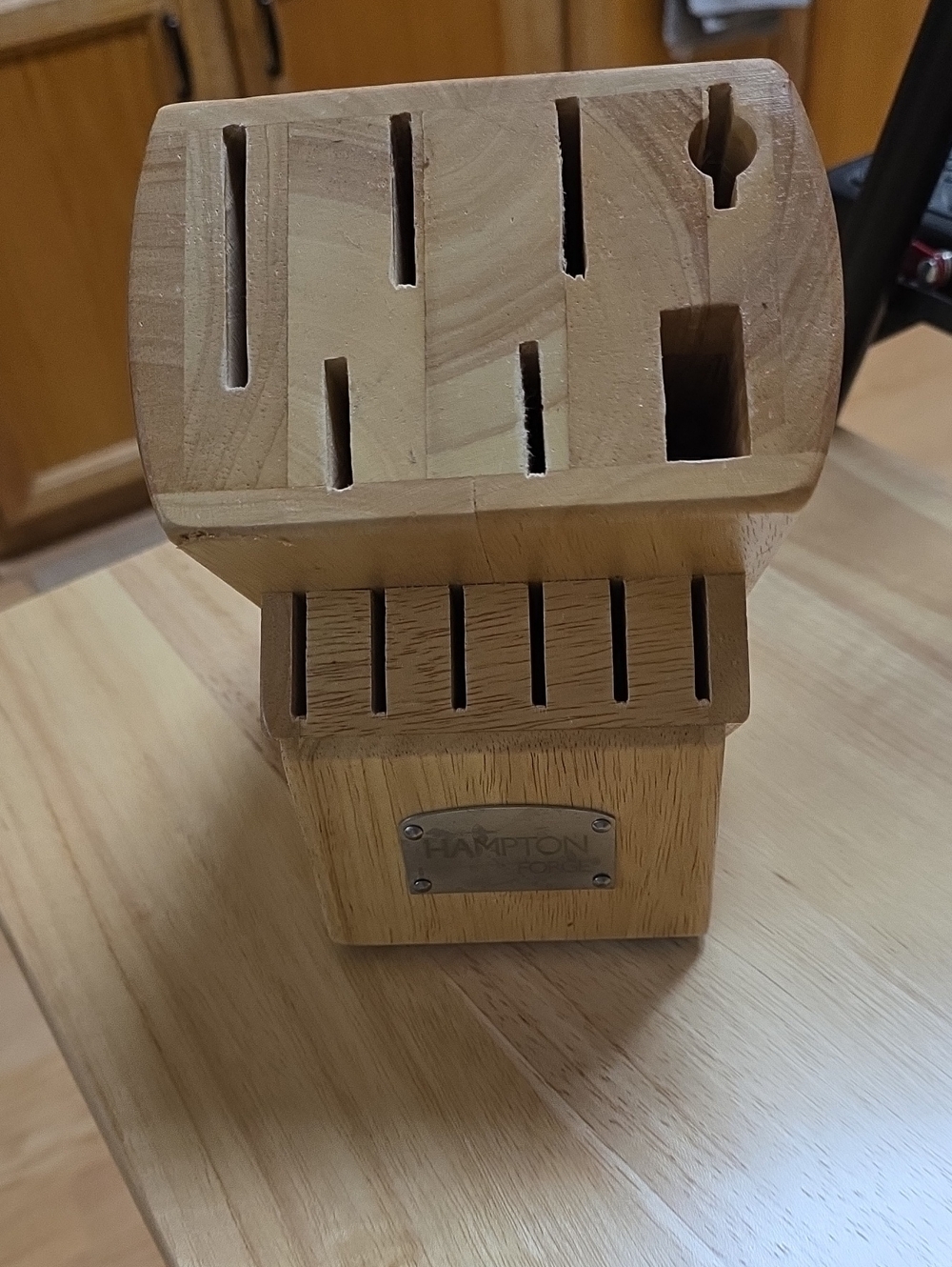 Hampton Wood Knife Block - Natural Light Oak